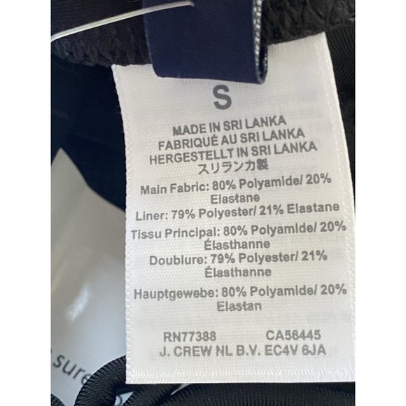 J.Crew $98 Ruched plunge one-piece swimsuit Black Size S CI098 - Picture 6 of 6